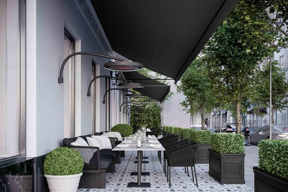 Bromic Heating Eclipse Smart-Heat 28" 2900 Watt Dual Element 240V Electric Infrared Heater with Twin Pole