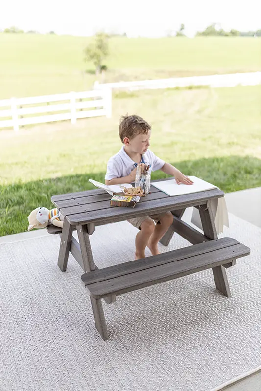 Kids Rectangular Picnic Table