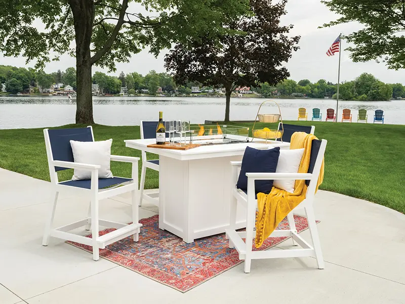 Mayhew Sling Swivel Bar Chair