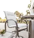 Murphy High Back Sling Swivel Rocker Dining Chair
