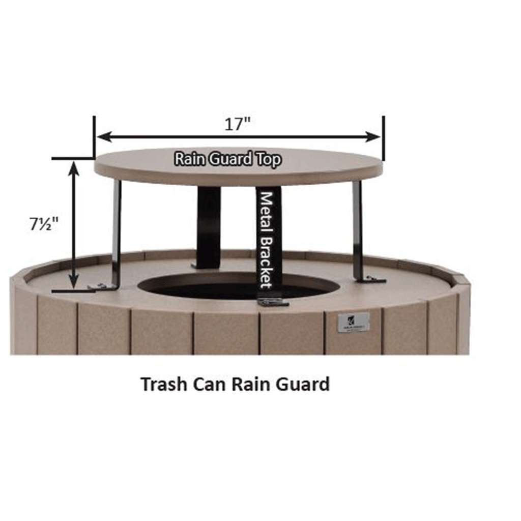 Rain Guard for Round Trash Can