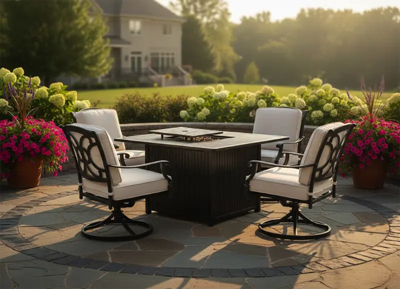 Dominion 48" x 64" Rectangular Fire Pit Counter Table