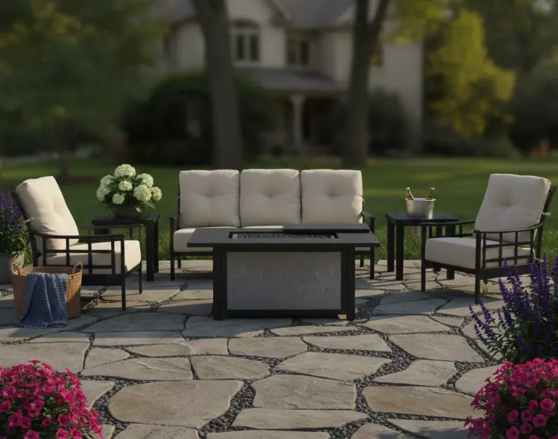 Inverness 37" x 49" Rectangular Fire Pit Table