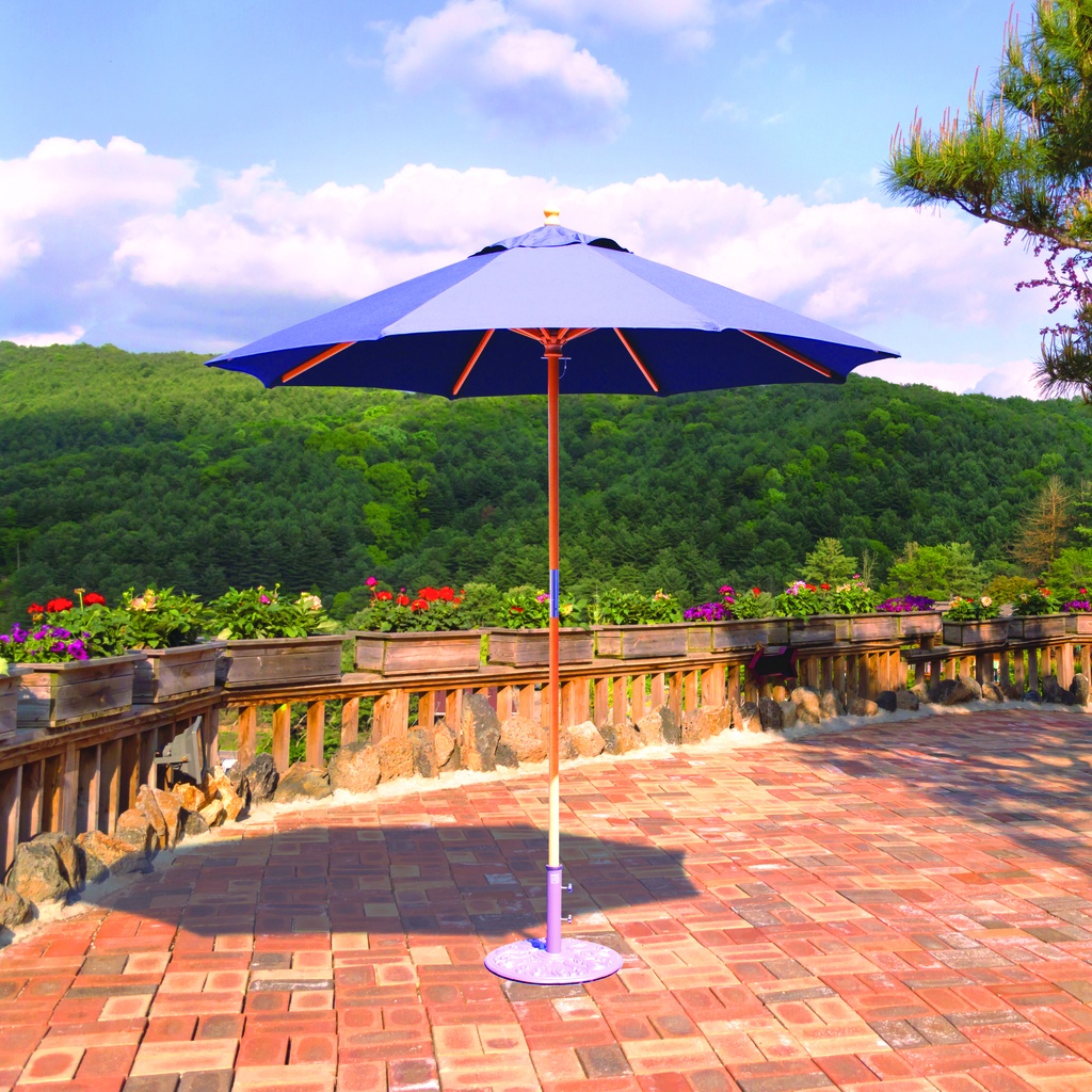 121/221 - 7.5' Manual Lift Wood Umbrella Patio Furniture