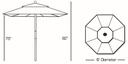 715 - 6' Fiberglass Ribs Commercial Umbrella Patio Furniture