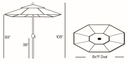 779 - 8' x 11' Deluxe Autotilt Aluminum Umbrella Patio Furniture