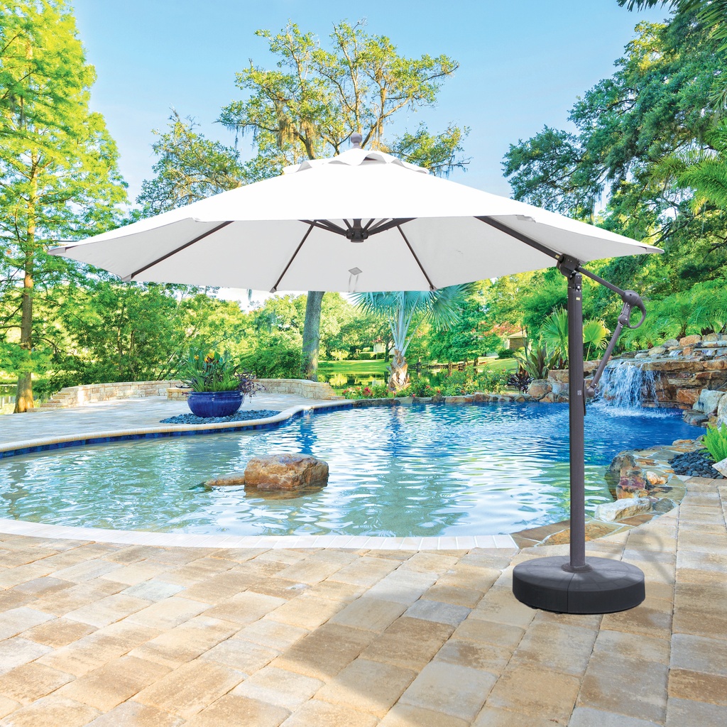 887 - 11' Easy Tilt, Lift Cantilever Umbrella Outdoor Patio Furniture