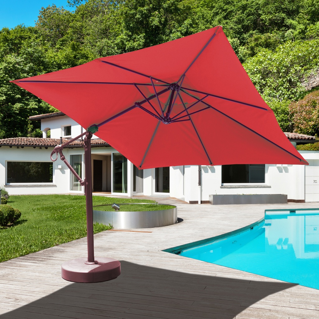 897 - 10' x 10' Easy Tilt, Lift Cantilever Outdoor Patio Furniture Umbrella