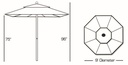 735 - 9' Fiberglass Ribs Commercial Umbrella Outdoor Patio Furniture