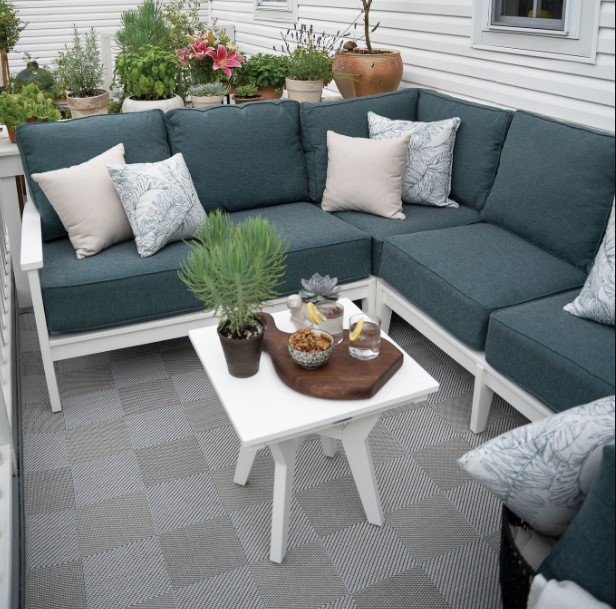 Mayhew Corner Section Poly Patio Furniture