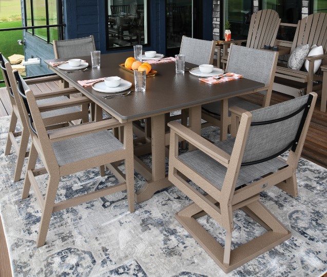 Berlin Gardens Mayhew Sling Dining Chair Poly Patio Furniture