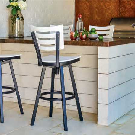 Aruba Sling Bar Height Armless Cafe Chair