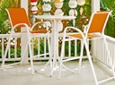 Aruba Sling Dining Height Armless Cafe Chair