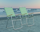 Beach Chairs Easy In &amp; Out High Boy w/ Hardwood Arms