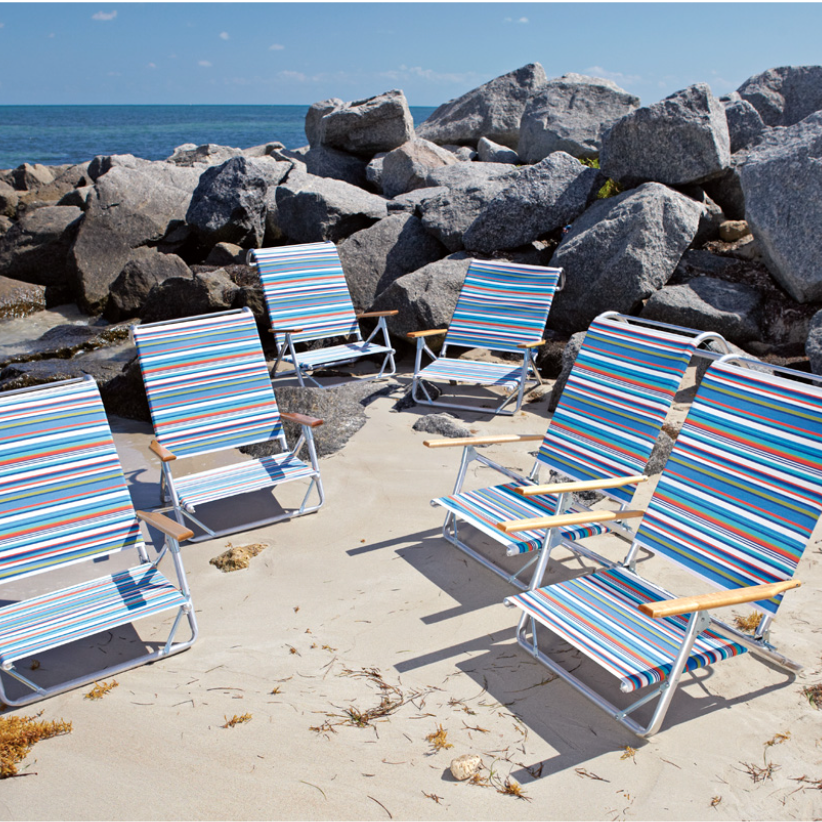 Beach Chairs Original Mini-Sun Chaise w/ Hardwood Arms