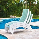 Dune MGP Sling Stacking Armless Chaise w/ Wheels