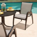 Dune MGP Sling Stacking Armless Side Chair