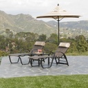 Gardenella Sling Four-Position Lay-Flat Stacking Armless Chaise