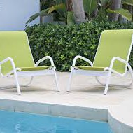 Gardenella Sling Stacking Arm Chair