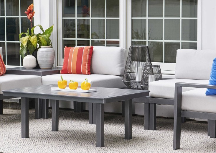 Marine Grade Polymer 32" x 48" Rectangular Coffee Table Outdoor Living