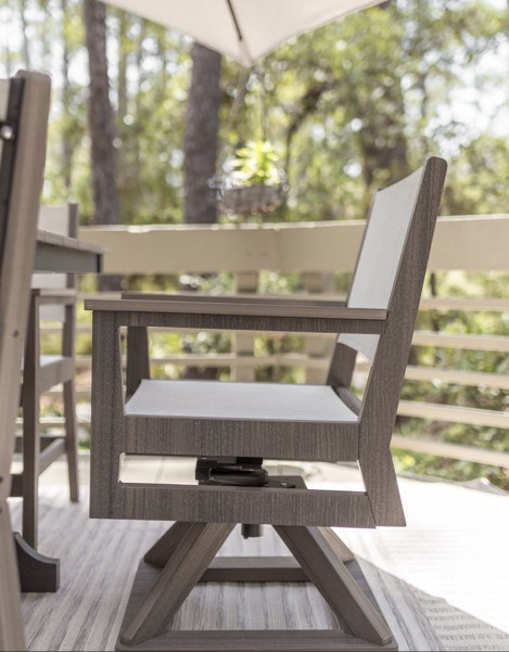 Mayhew Sling Swivel Rocker Dining Chair Poly Outdoor Furniture