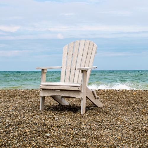 Comfo Back Folding Adirondack Chair Poly Outdoor Furniture