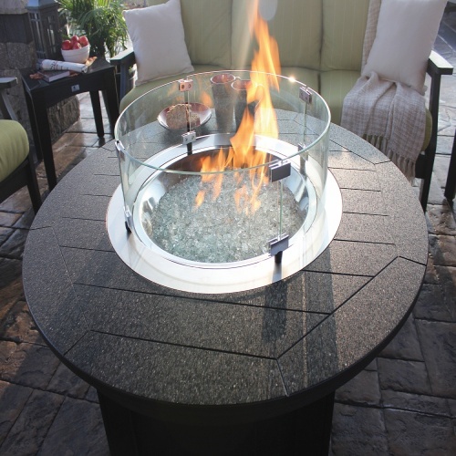 Donoma 44" Round Fire Pit Outdoor Patio Furniture