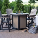 Donoma 44" Round Fire Counter Table Poly Patio Furniture
