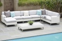 Elements Armless Settee with Loom Back