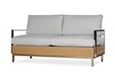 Elements Settee with Stainless Steel Arms & Back