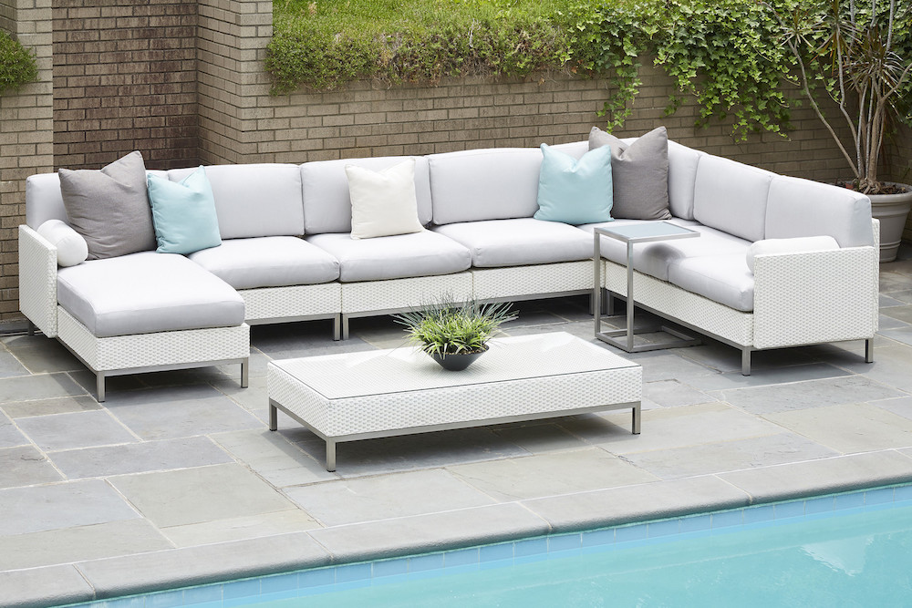 Elements Settee with Stainless Steel Arms & Back