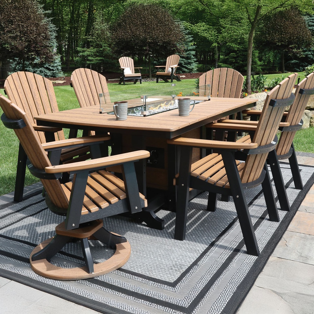 Garden Classic 33" x 66" Rectangular Table Bar Height Poly Patio Furniture