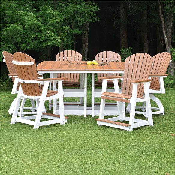 Garden Classic 33" x 66" Rectangular Table Bar Height Patio Furniture