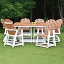 Garden Classic 33" x 66" Rectangular Table Bar Height Patio Furniture