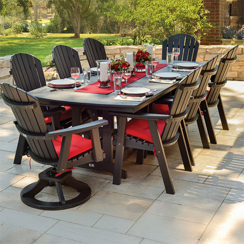 Garden Classic 33" x 66" Rectangular Table Counter Height Patio Furniture