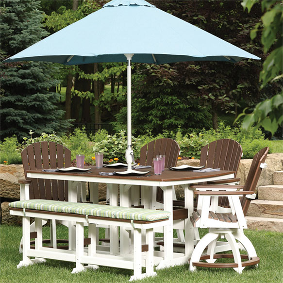Garden Classic 33" x 66" Rectangular Table Counter Height Patio Furniture