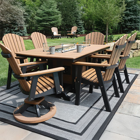 Garden Classic 33" x 66" Rectangular Table Dining Height Patio Furniture
