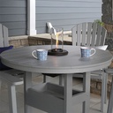 Garden Classic 38" Round Table Dining Height Poly Outdoor Furniture