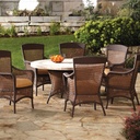 Grand Traverse 60" Round Umbrella Dining Table