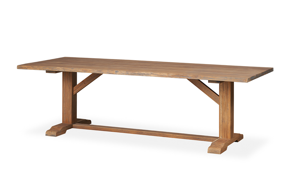 Universal Teak 98.5” Rectangular Live Edge Dining Table