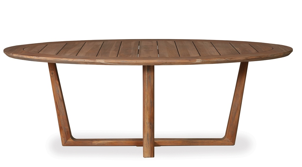 Universal Teak 84" Oval Dining Table