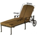Chaise Lounge Cushion for Bella, Mayfair, St. Augustine, &amp; Grand Tuscany Outdoor Furniture