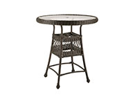 Patio Renaissance Universal Accessories 36" Outdoor Round Bar Table With Glass