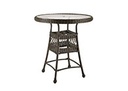 Patio Renaissance Universal Accessories 36" Outdoor Round Bar Table With Glass