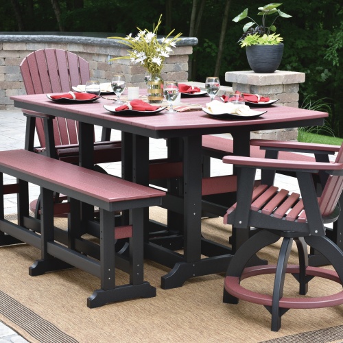 Garden Classic 44&quot; x 72&quot; Rectangular Table Dining Height Outdoor Patio Furniture