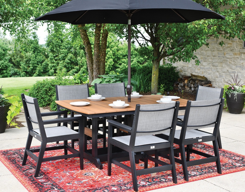Garden Classic 44&quot; x 72&quot; Rectangular Table Dining Height Outdoor Patio Furniture