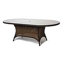 Grand Traverse 84" Oval Umbrella Dining Table