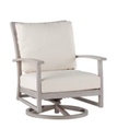 Charleston Aluminum Swivel Rocker Lounge Chair (#60 Oak, Standard, No Cushion, No Welt)