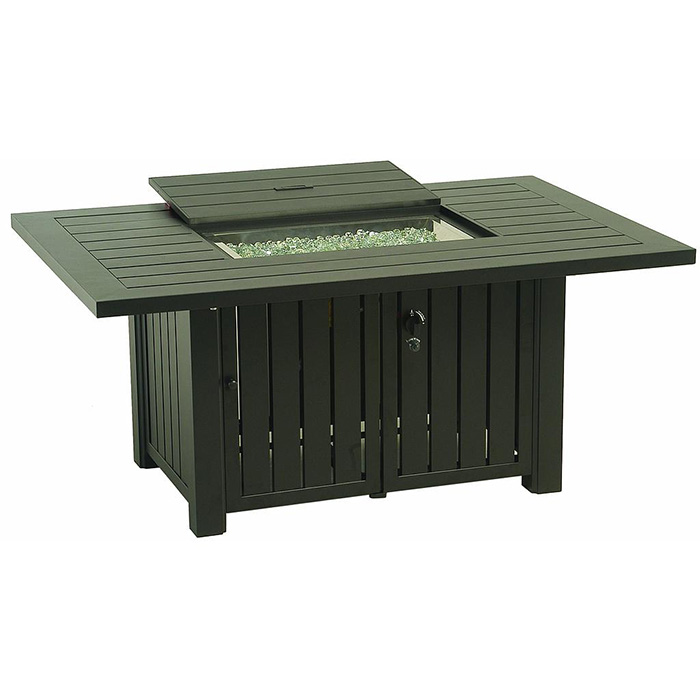 Sherwood 39" x 56" Rectangular Enclosed Gas Fire Pit Table