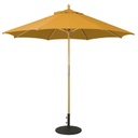 131 - 9' Manual Lift Wood Umbrella